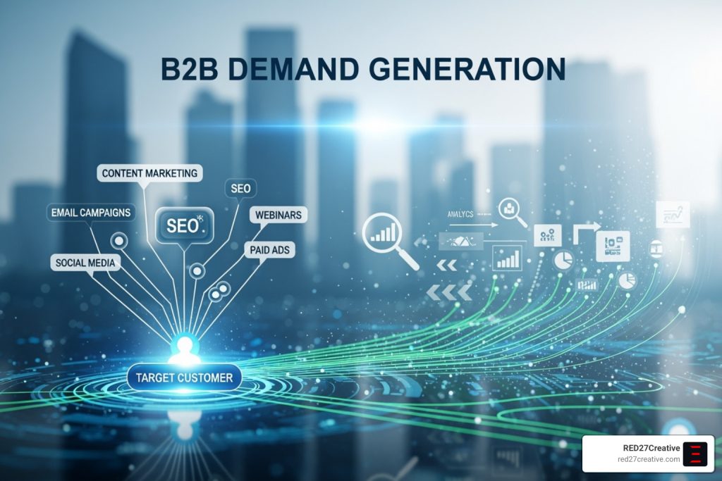 Demand Generation Demystified: Your B2B Growth Playbook • b2b demand generation • RED27Creative b2b demand generation