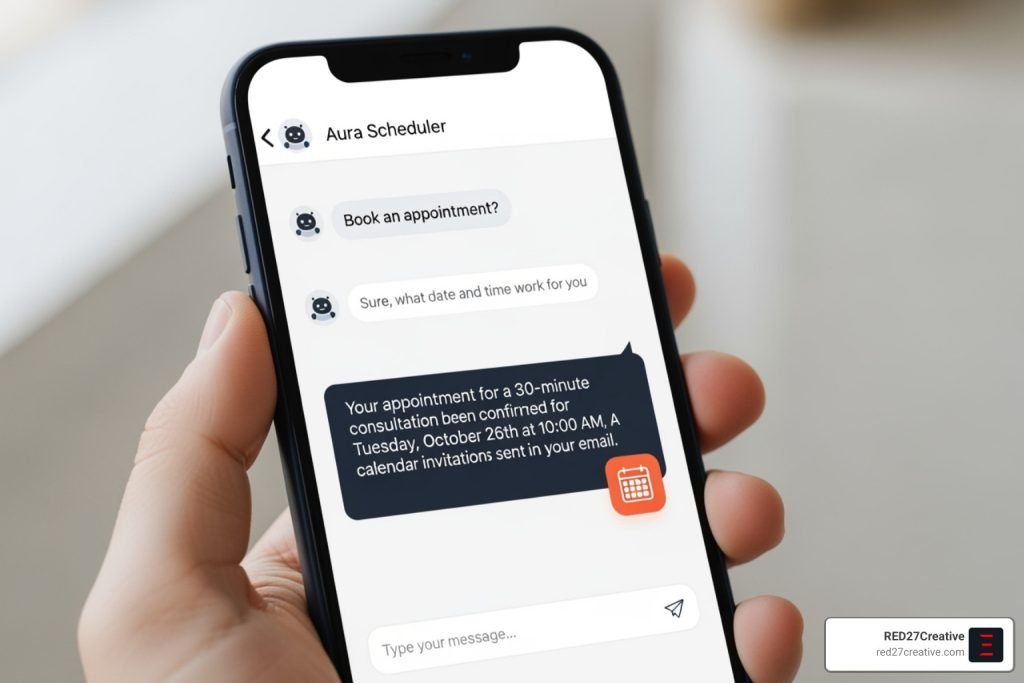 Your 24/7 Receptionist: Chatbots That Handle All Your Bookings • Chatbot for appointment booking • RED27Creative Chatbot for appointment booking