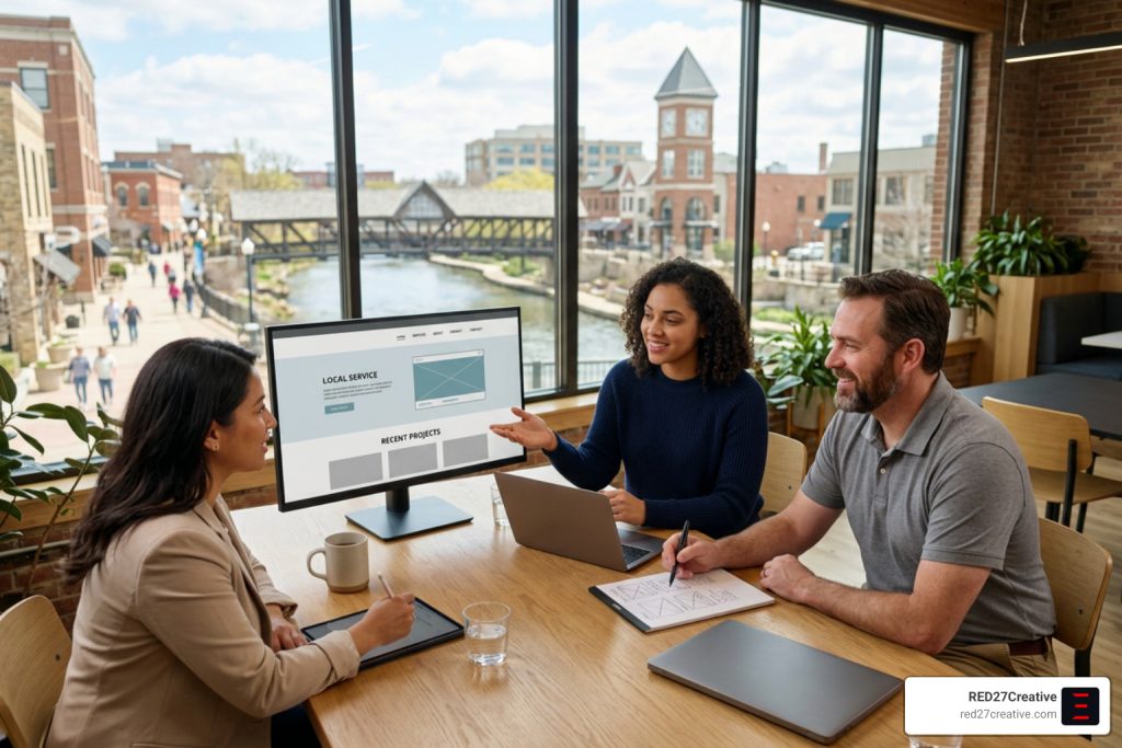 Don't Let Your Site Go Sleepy: The Ultimate Guide to Business Website Design in Naperville • Business website design Naperville • RED27Creative Business website design Naperville on desktop and mobile devices