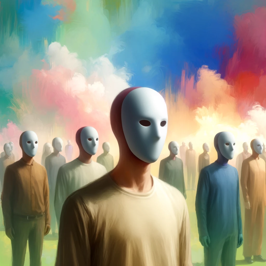 Start Identifying Anonymous Website Visitors • identifying anonymous website visitors • RED27Creative Faceless figures in colorful background.